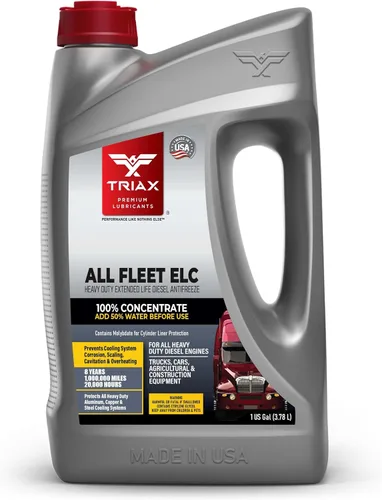 Triax All Fleet ELC Refrigerante y anticongelante, Diesel Extreme HD NOAT, 1 millón de millas, 8 años, 20,000 HRS, CAT EC-1, concentrado (1 galón)