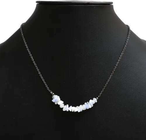 Miniatura 40 de Gempires - Collar de barra de chips naturales, cristales curativos de energía, regalo de cumpleaños, regalo para ella, joyería de piedras preciosas