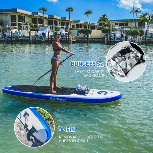 Miniatura 6 de FunWater Tabla de remo inflable ultraligera con accesorios de SUP para adultos y jóvenes de todos los niveles de habilidad