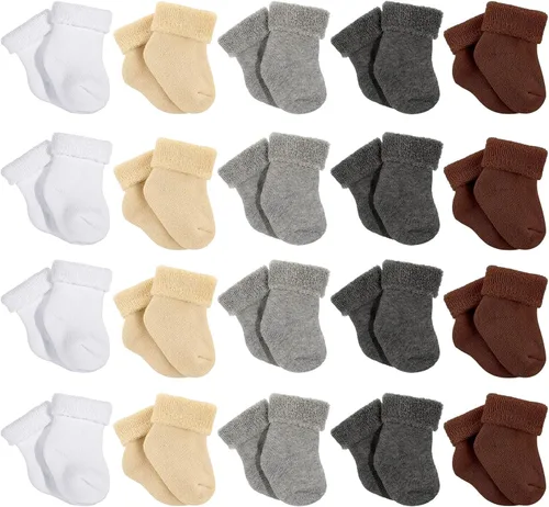Miniatura 7 de Janmercy 20 Pair Preemie Socks Baby Boy Girls Newborn Premature Terry Cotton Socks for Unisex Baby