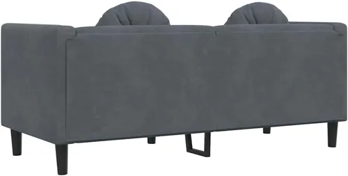 Miniatura 8 de vidaXL Sofá con cojines de 2 plazas, sofá tapizado, sofá biplaza para sala de estar en casa, sofá de dos plazas, estilo moderno, terciopelo gris