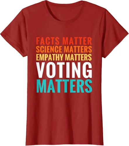 Miniatura 50 de Facts Matter Science Matters Voting Matters - Camiseta demócrata liberal, Negro, S