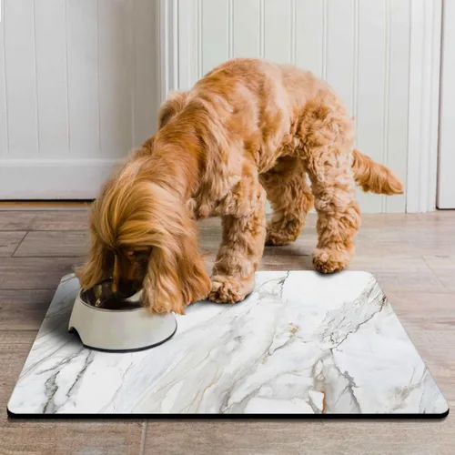 Miniatura 7 de Almohadillas de comida para perros para pisos absorbentes, alfombrilla de comida para gatos - Alfombrillas de tazón de perro de secado rápido