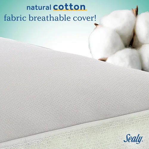 Miniatura 7 de Sealy Baby Colchón híbrido acogedor y transpirable para cuna, certificado GREENGUARD Gold, fabricado en Estados Unidos, espuma refrescante, 2