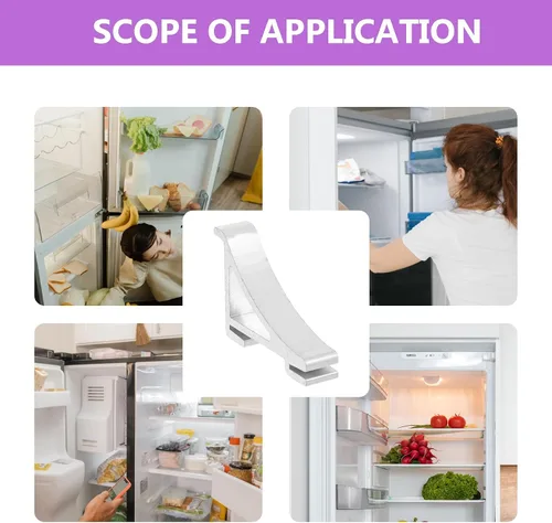 Miniatura 5 de Cabilock 8 clips para estantes de congelador, 8 unidades, clips comerciales para estantes de refrigerador, paquete de 8 hebillas de aluminio