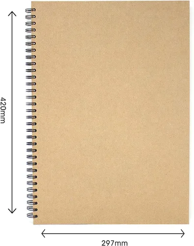 Miniatura 5 de Artway Enviro - Cuaderno de bocetos en espiral (reciclado), tamaño A3 (11.7 x 16.5 pulgadas), vertical, 6.00 oz/m², 105 libras, cuaderno de bocetos