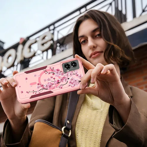 Miniatura 6 de Funda para Moto G 5G 2024 – Compatible con MagSafe para mujeres y niñas, bonita funda protectora magnética para teléfono, diseño femenino Kawaii