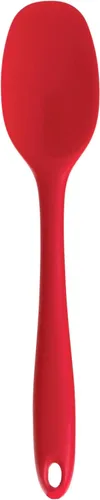 Miniatura 20 de RSVP International (ELA-WH) Cuchara de espátula de silicona favorita de Ela, negro, 11 pulgadas, silicona sin BPA, mezcla de baterías gruesas