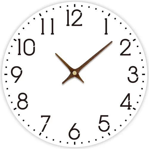 Miniatura 11 de Reloj de pared moderno, funciona con pilas, relojes de pared pequeños de 8 pulgadas, reloj de pared negro silencioso sin tictac, números dorados
