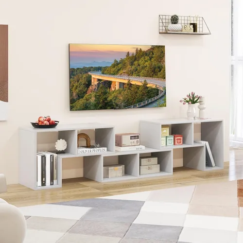 Miniatura 6 de Giantex Soporte de TV de Combinación Libre para Dormitorio - Centro de Entretenimiento para TV de 50, 55, 60, 65 Pulgadas, Mesa Consola Multimedia