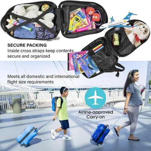Miniatura 3 de KIDDIETOTES Conjuntos de equipaje y mochila, Azul, Robot