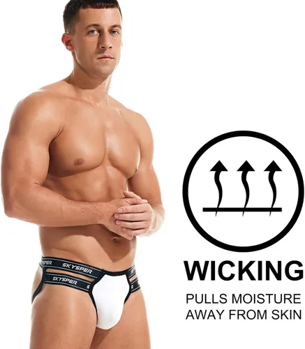 Miniatura 20 de SKYSPER Jock Strap Athletic Supporter para hombres Sexy Jockstrap Ropa interior masculina