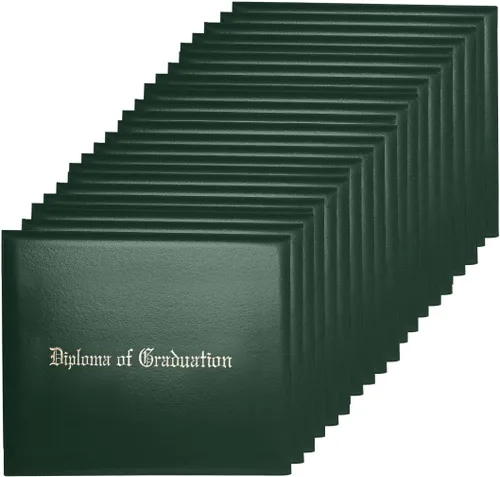 Miniatura 9 de Funda para diploma de 8.5 x 11 pulgadas, certificado acolchado de cuero sintético de graduación (negro)