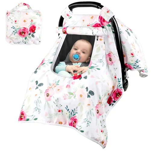 Miniatura 15 de Funda de Asiento de Coche para Niño, Funda de Asiento de Coche de Bebé de Invierno, Toldo de Asiento de Coche Acogedor y Cálido con Ventanas