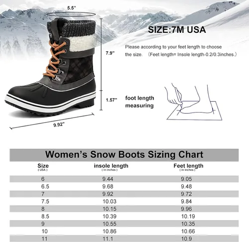 Miniatura 6 de Aleader - Botas de nieve impermeables para mujer