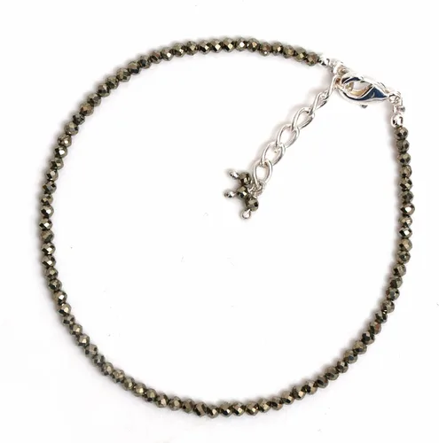 Miniatura 55 de Gempires - Pulseras de cuentas de piedras preciosas hechas a mano, ligeras, de cristal, para uso diario, hipoalergénicas, de 8 pulgadas, chapadas
