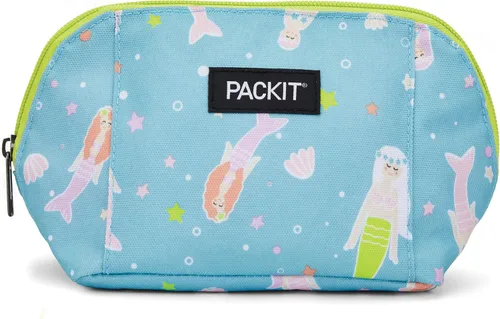 Miniatura 13 de PackIt Bolsa de aperitivos congelable, negra, fabricada con tecnología EcoFreeze plegable, reutilizable, cierre de cremallera que se bloquea en aire
