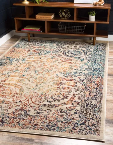Miniatura 12 de Unique Loom Oslo Collection - Alfombra de corredor beige tradicional botánica envejecida sobre teñida (3 pies x 13 pies)