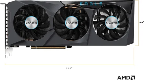 Miniatura 9 de GIGABYTE Tarjeta gráfica Radeon RX 6600 Eagle 8G, sistema de refrigeración WINDFORCE 3X, 8GB 128-bit GDDR6, tarjeta de video GV-R66EAGLE-8GD