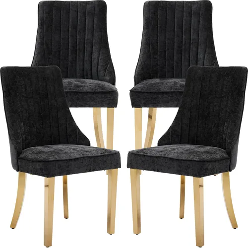 Miniatura 16 de ODUSE-DAILY Juego de 2 sillas de comedor de mediados del siglo en color beige, juego de 2 sillas modernas para cocina y comedor, sillas tapizadas