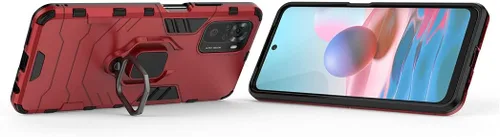 Miniatura 2 de Compatible con Xiaomi Mi Redmi Note 10, Redmi Note 10S, soporte de anillo de metal a prueba de golpes