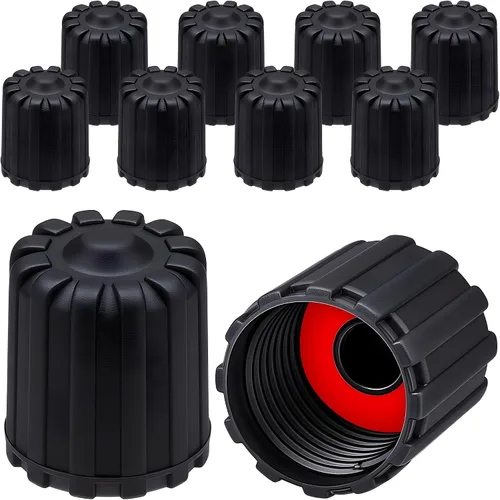 Miniatura 50 de 30 piezas de tapas de vástago de válvula de neumático TPMS, tapas de vástago de válvula de rueda de plástico negro para TR20008 TPMS, tapas