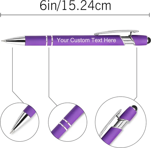 Miniatura 2 de Bolígrafos personalizados personalizados con grabado gratuito a granel con mensaje de nombre, bolígrafos personalizados para negocios, oficina