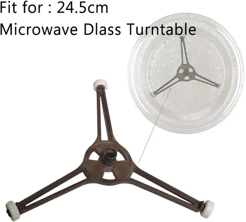 Miniatura 4 de Soporte giratorio para microondas, anillo giratorio, diámetro de 0.551 in, bandeja de soporte de placa de vidrio, soporte de plástico para placa