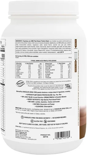 Miniatura 2 de NaturesPlus SPIRU-TEIN - Batido de proteínas a base de plantas de 3.7 libras, sin OMG, vegetariano, sin gluten, 60 porciones