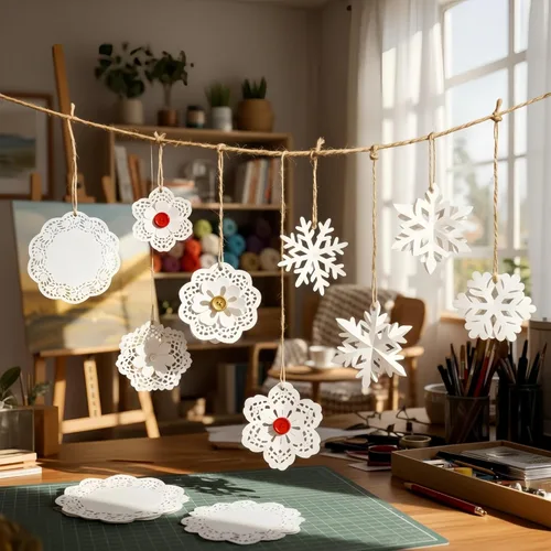 Miniatura 6 de LJY 100 piezas de papel redondo de encaje blanco almohadillas de embalaje para decoración de vajilla de boda (13.5 pulgadas)