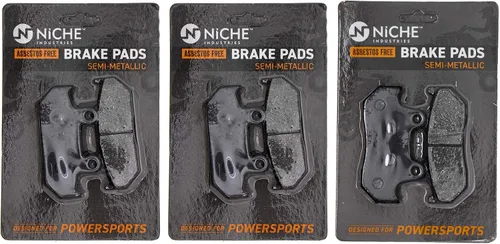 Miniatura 9 de NICHE Juego de pastillas de freno para Honda Goldwing 1500 GL1500SE GL1500A 06455-MT8-405 45106-MT8-305 Delanteras traseras orgánicas