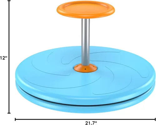 Miniatura 7 de Spinner-X - Juguete sensorial giratorio sentado para sentarse y girar, tamaño más grande y material duradero para niños a partir de 3 años (azul)