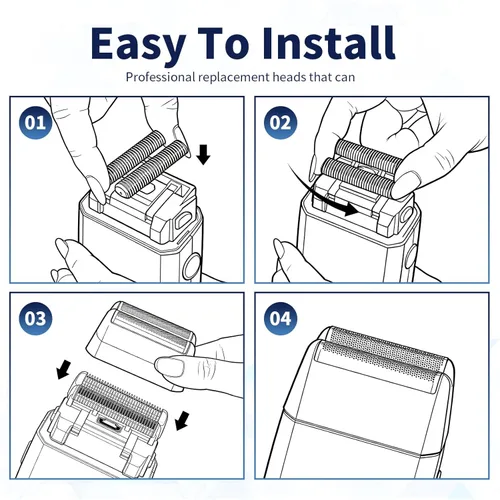 Miniatura 6 de Paquete de 2 láminas de repuesto para afeitadora y cortadores compatibles con BaBylissPRO Double FXFS2 de repuesto de lámina de metal para Azul