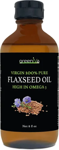 Miniatura 9 de GreenIVe Aceite de semilla de lino cultivado orgánicamente100% puro, prensado en frío, ácidos grasos omega veganos altos (8 onzas líquidas)