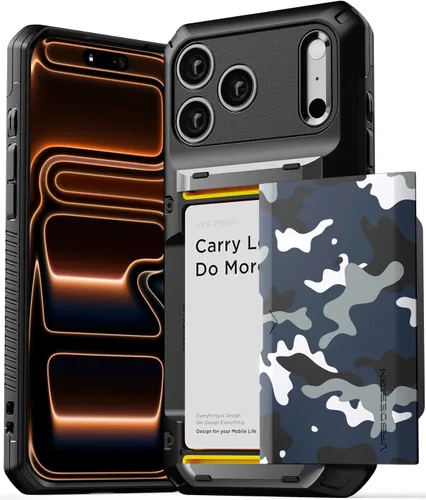 Miniatura 57 de VRS DESIGN Damda Glide Pro - Funda para iPhone 13 Pro, resistente funda semiautomática [4 tarjetas] con soporte para ranura para tarjetas compatible