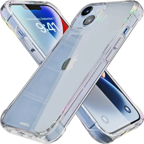 Miniatura 39 de Phone REBEL - Funda transparente para iPhone 14 Plus [Serie esmerilada Gen-4], textura mate translúcida, no se pone amarilla, protectores a prueba