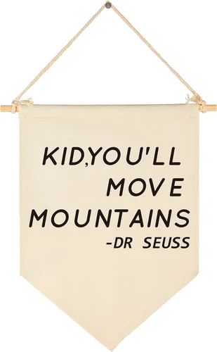 Miniatura 11 de Banderín Colgante de Lona "Stay Wild Ocean Child" - Bandera Decorativa para Pared, Regalo para Guardería, Bebé, Niños, Niño, Niña, Recién Nacido