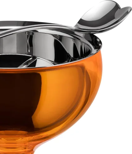 Miniatura 9 de Alessi AMMI01S AZ Big Love - Juego de helados de diseño, cuenco en acero inoxidable 18/10 y resina termoplástica, color azul y cuchara de acero