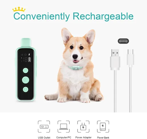 Miniatura 6 de Bousnic Collar de Choque para Perros - Collar de Entrenamiento Eléctrico para Perros, Impermeable, Recargable con Control Remoto para Perros