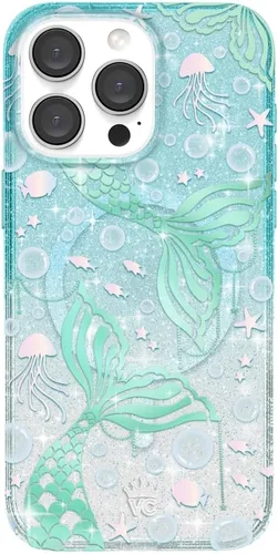 Miniatura 55 de VELVET CAVIAR Funda para iPhone 15 Pro, compatible con MagSafe, probada en caídas de 10 pies, estampado de leopardo y amatista púrpura