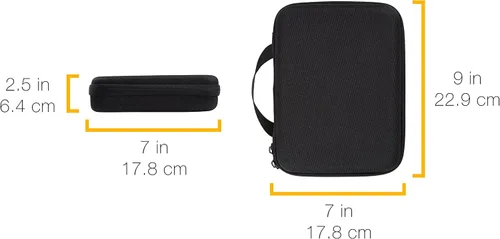 Miniatura 8 de Amazon Basics Estuche de transporte pequeño para GoPro y accesorios, 9 x 7 x 2.5 pulgadas, sólido, negro