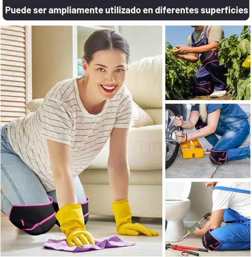 Miniatura 6 de Rodilleras para hombres y mujeres, adecuadas para trabajar en casa, limpieza de suelos y alfombras, mantenimiento de jardinería, trabajos de A-negro