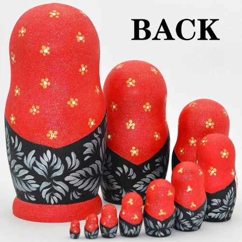Miniatura 7 de Muñecas rusas de anidación para niños, muñeca Matryoshka 10 piezas hechas a mano