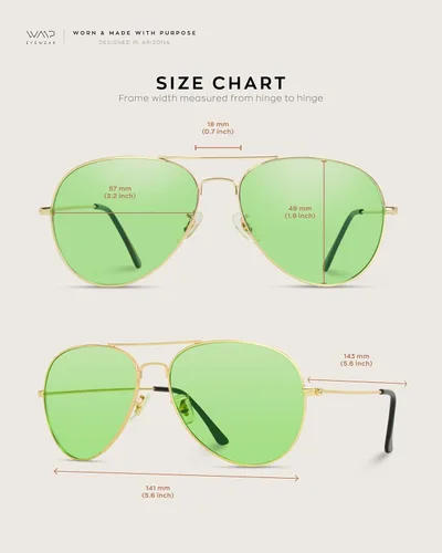 Miniatura 5 de WearMe Pro Gafas de sol clásicas con marco de metal estilo aviador