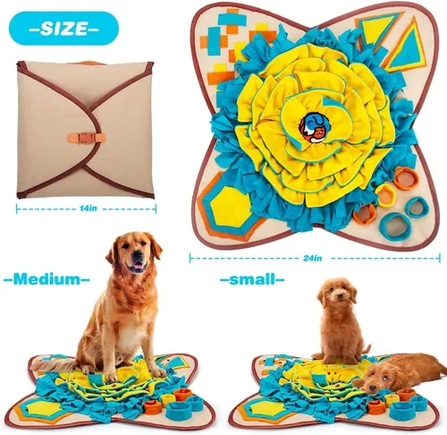 Miniatura 3 de AWOOF Alfombrilla para olfatear mascotas para perros, juego interactivo de alimentación para el aburrimiento, fomenta las habilidades naturales