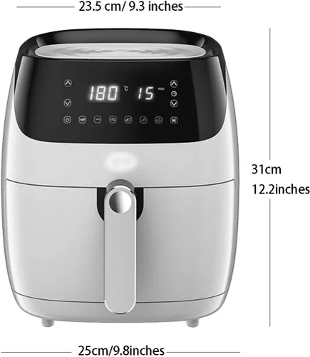 Miniatura 5 de Freidora de aire eléctrica Freidora de aire, freidora de aire de gran capacidad para el hogar de 4.5 L, freidora eléctrica inteligente sin aceite