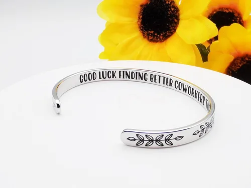 Miniatura 238 de Pulseras inspiradoras para mujer, joyería de acero inoxidable, con refranes, pulsera motivacional con mensaje oculto, pulseras grabadas para mejor