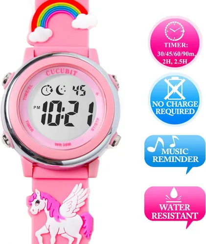 Miniatura 16 de Recordatorio diario de reloj de entrenamiento para ir al baño, resistente al agua, larga duración de la batería, temporizador de entrenamiento