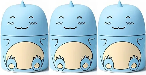 3 piezas de lindos frascos de limpiador de taza de inodoro en forma de dinosaurio, limpiador automático de cisterna de baño con aroma a océano,