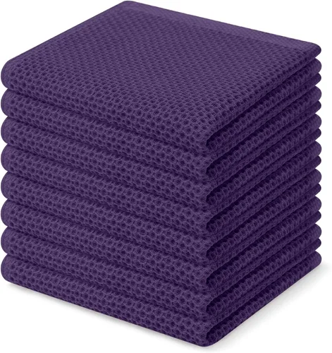 Miniatura 86 de Homaxy Paños de cocina de 100% algodón con tejido de gofre, ultra suaves, absorbentes, de secado rápido, 12 x 12 pulgadas, paquete de 6, amarillo